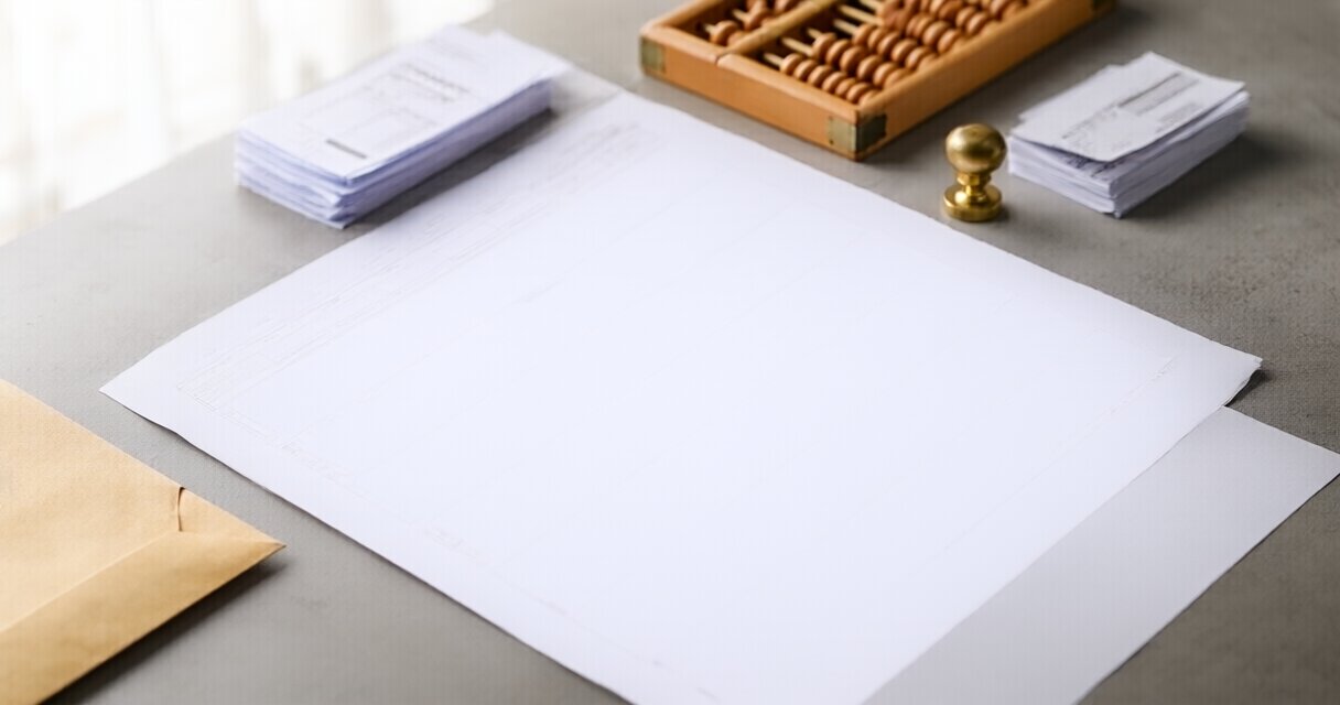 Chinese VAT invoice, abacus and export shipping documents on a desk, illustrating how the fapiao and export tax rebate affect supplier quotes